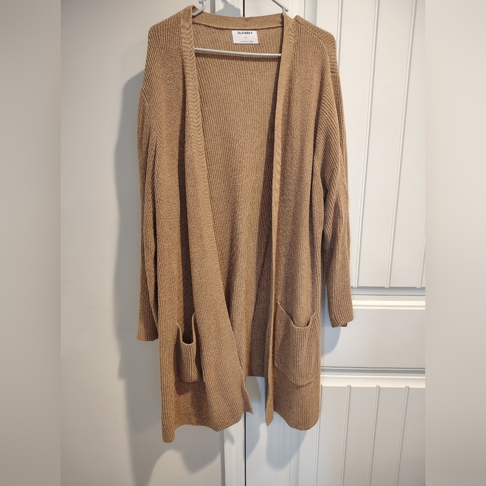 Old NavyTan Open Front Cardigan Sweater Women's Sz XXL Worn In Great Condition
